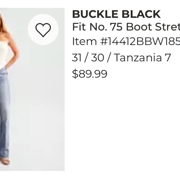 Premium Buckle Black Women's Boot Cut Jeans - Picture 3 of 3